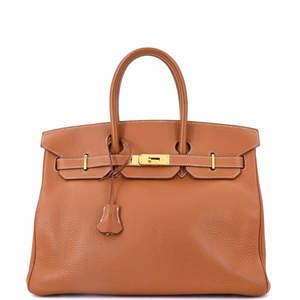 Hermes Birkin 35 Brown Clemence with Gold Hardware